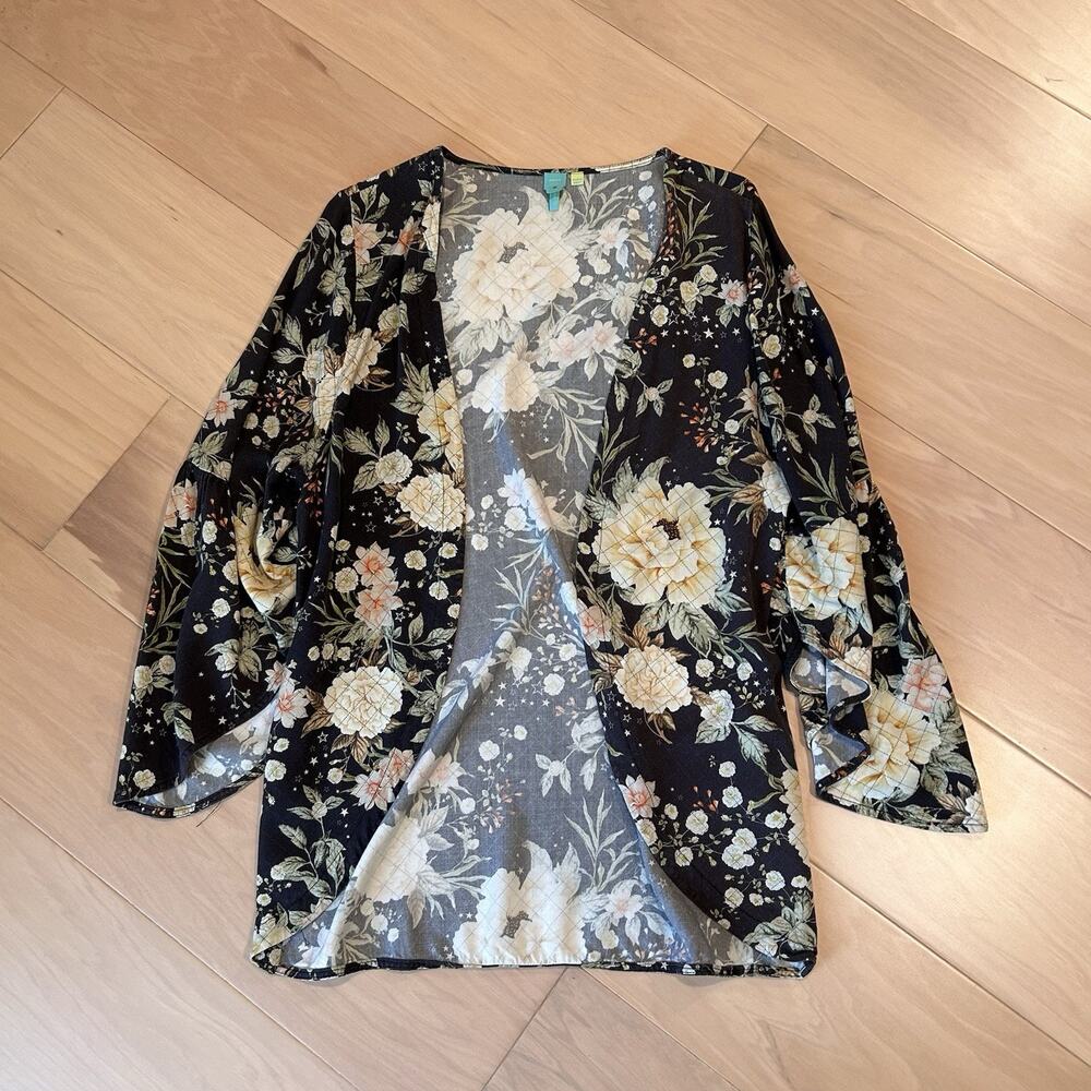 Farm Rio Floral Kimono Bell Sleeve Women’s One Size